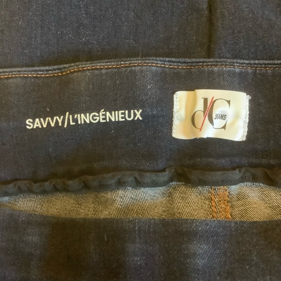 DC SAVVY CROPPED DARK WASH PULL-UP JEANS/ Size 18P - Picture 3 of 8